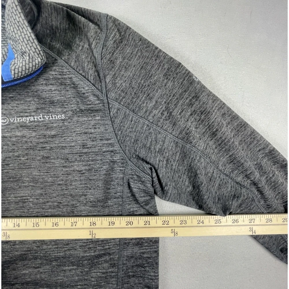 Vineyard Vines Pullover Mens L Gray Performance Quarter Zip Cabarrus Logo